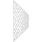 Ekena Millwork Set of Four Panels for 94 1/2"W x 32 1/4"H Gilcrest Fretwork Wainscot Wall Paneling WPKP16X01X47GCT - alternate 4